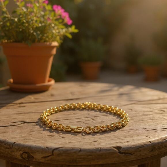 Vintage Givenchy Gold Plated Chunky Thick Gold Plated Necklace 24” Long One Size - Picture 6 of 13